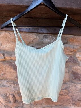 American Eagle Light Mint Ribbed Cami Top